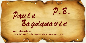 Pavle Bogdanović vizit kartica